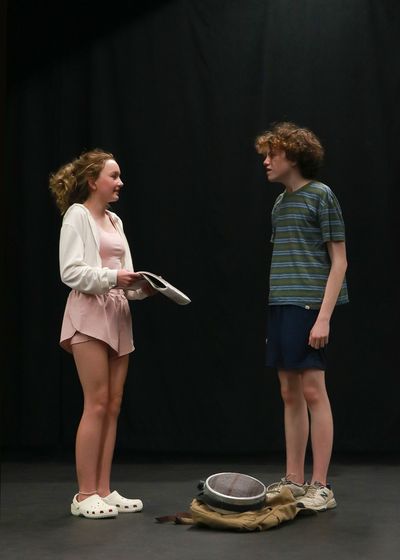 Rosie Tellvik, left, and Connie Mack Overstreet rehearse for “The Little Prince” at the Spokane Civic Theatre. Performances run through Saturday.  (Curtesy of Ryan Wasson)